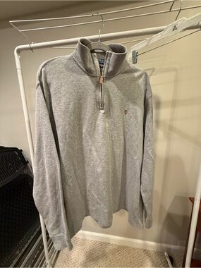 Polo by Ralph Lauren Gray Half-Zip Pullover Sweatshirt